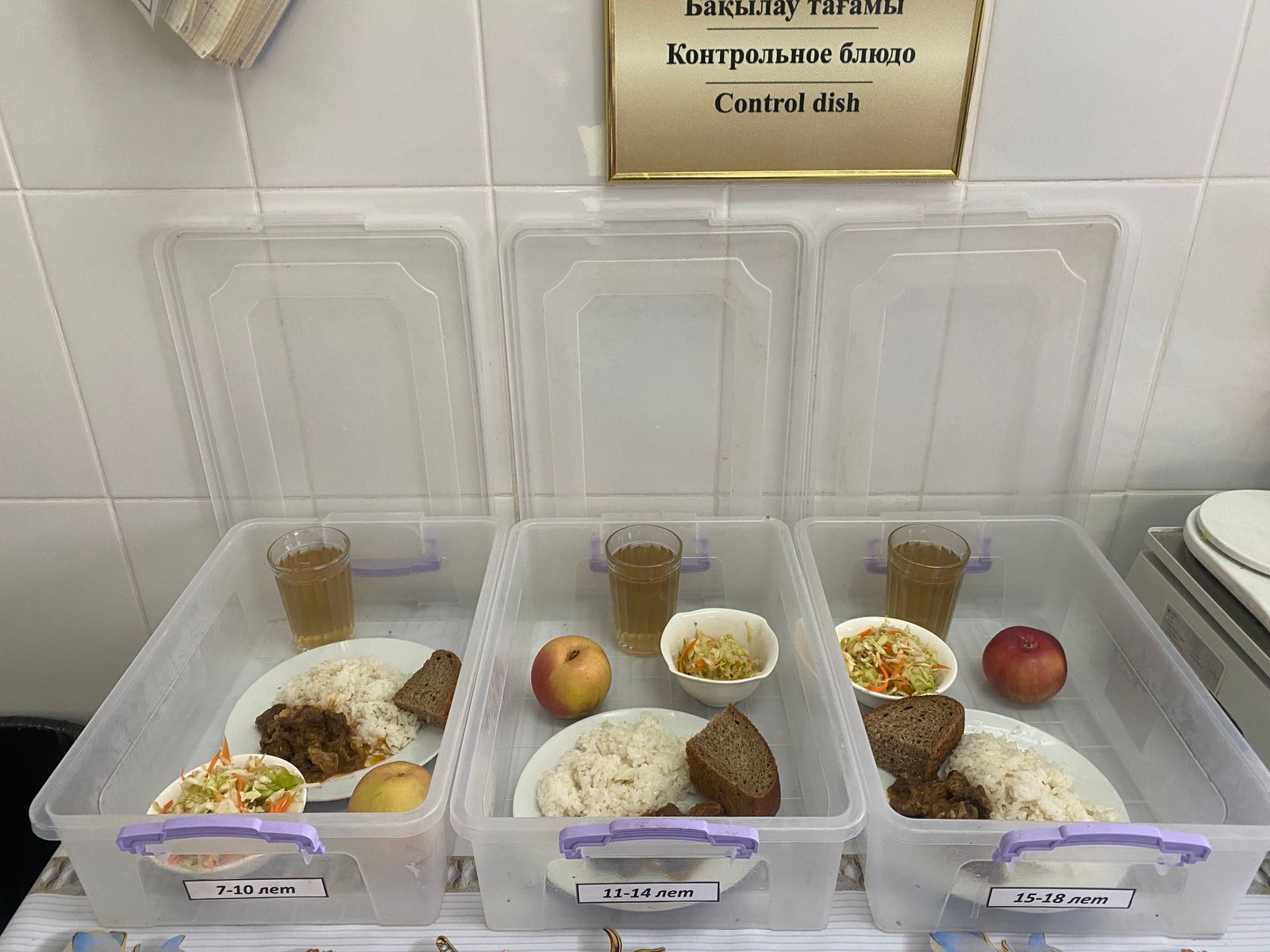 Мәзір/Меню 1 жұма/неделя 3 күн/день