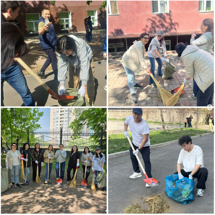 Бүгін мектебімізде сенбілік ұйымдастырылып, оқушылар мен ұстаздар мектеп аумағын тазалау жұмыстарына белсене қатысты.